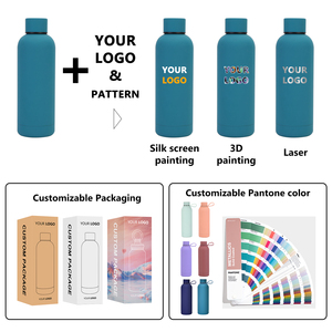 Ty cảm ứng mềm <span class=keywords><strong>350ml</strong></span> 500ml 750ml chân không <span class=keywords><strong>Flask</strong></span> đôi tường thép không gỉ chai cao su lớp phủ miệng nhỏ chai - Product Image 2