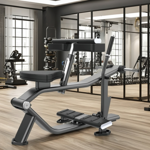 Máquina de extensión de piernas de acero de alta calidad con asiento, cuero antideslizante y resistente al desgaste, para elevación de pantorrillas con carga de placas, modelo L-8062 - Product Image 2