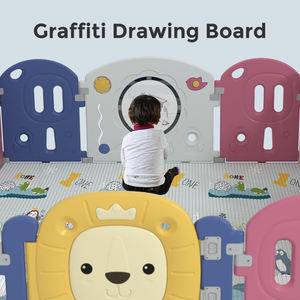 วัสดุสิ่งแวดล้อมพับพลาสติกความปลอดภัยซอฟท์ <span class=keywords><strong>Playpen</strong></span> สำหรับเด็กรั้ว - Product Image 5