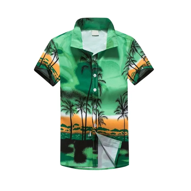 Camisas havaianas vintage para praia gênero e adultos, homens