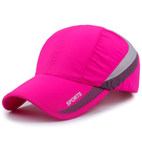 Chapeaux de baseball d'été en microfibre avec logo personnalisé à 5 panneaux Casquettes de course à pied en maille