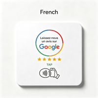 Autocollant de table personnalisé en PVC époxy, carte de menu pour réseaux sociaux, carte d'avis Instagram Google avec code QR
