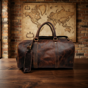 Sac à bandoulière de voyage et de bureau vintage en cuir de crocodile véritable OEM personnalisé B S International BT001, imperméable, à une seule poche - Product Image 1