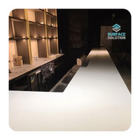 Plaque de surface solide 100 % pure blanche thermoformée pour comptoir de réception
