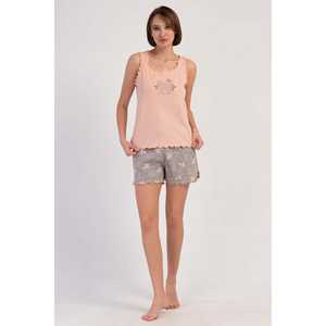 Conjunto de Pijama para Mujer con Cuello Redondo, Mangas Anchas y Falda Ovalada, Cómodo para Dormir - Product Image 4