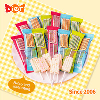 Vente en gros de bonbons Sucette en tablette de lait en forme de crème glacée de marque privée personnalisée avec sucre à éclater mélangé Jouet de bonbons pour enfants ODM/OEM