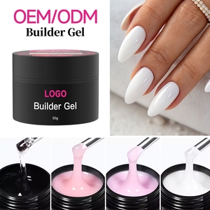 Top Ranking OEM 50g Hard Gel <b>Builder</b> Gel Pink Colors Professional UV Gel Nail Construction Gel Polish for Nail Beauty Salon - Product Image 1