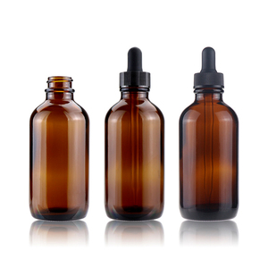 15ml 30ml 120ml Botellas de humedad de aceite ámbar transparente Envase cosmético Reciclado Botella de vidrio redonda <span class=keywords><strong>Boston</strong></span> de 2 onzas con cuentagotas - Product Image 4