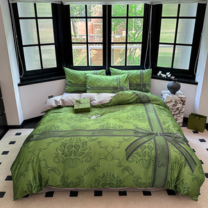 Nữ Hoàng Thương Hiệu Rửa Lụa In Kỹ Thuật Số 4Pcs Bộ Đồ Giường Đặt Quilt Bìa Tấm Ga Giường Được Trang Bị Tấm Gối Duvet Cover <span class=keywords><strong>Set</strong></span> - Product Image 1