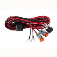 Arnés de cableado automotriz personalizado HOOHA con 2 luces LED, 12V, conductores de cobre desnudo, aislamiento PBT