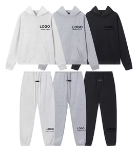 SS22 Merkkleding Fabrikant Op Maat Essentiële Hoodie Heren en Gym Trainingspak Joggingbroek Set Ropa Winter - Product Image 1