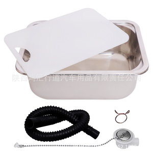 Fregadero Cuadrado Modificado para RV, Acero Inoxidable 304 con Tabla de Cortar, Lavabo Oculto para Lavar Verduras, Montado en el Vehículo - Product Image 1