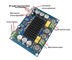 XH-M543 carte amplificateur de puissance bricolage double canal haute puissance TPA3116D2 <span class=keywords><strong>ampli</strong></span> Audio numérique pour usage domestique - Product Image 2
