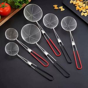 1 pièce Mini écumoire à frites en acier inoxydable à long manche, petite passoire à mailles, cuillère-filtre, ustensile de cuisine en métal - Product Image 6