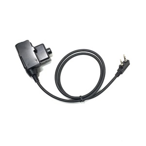 Casques en plastique sans bruit, 2 broches, noirs, PTT, pour radios Motorola Kenwood Baofeng, tactiques, spécialisés, sans fil - Product Image 2
