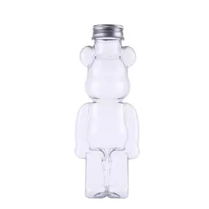 Пластиковая бутылка для апельсинового сока, медведь, бутылка в форме животного для Пузырькового чая, 700 мл, пищевой пластиковый контейнер для меда