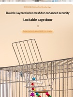 Cage à oiseaux extra-large en acier inoxydable pour perroquets, perruches, calops - Conception anti-évasion, facile à nettoyer, cage de reproduction