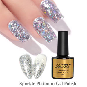 Kit de vernis à ongles gel UV professionnel, produit de <span class=keywords><strong>manucure</strong></span> à faire soi-même, pour la maison, brillant, scintillant et pailleté, à utiliser à la maison, 7 couleurs, nouveauté, usage domestique - Product Image 2