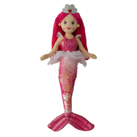 Poupée Sirène Peluche Douce en Série Fantaisie, 45 cm, Menthe, Corps Pailleté, Mignonne Princesse pour Filles, Vente Chaude