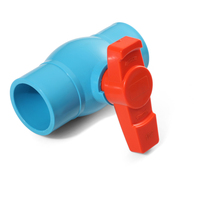 Vanne à boisseau sphérique en PVC bleu de haute qualité 1/2''-4'' pour l'irrigation et la construction, utilisée en Thaïlande, au Cambodge et en Birmanie