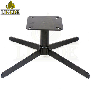 Base de silla giratoria de acero, pieza de silla de hierro negra, 4 rayos - Product Image 3