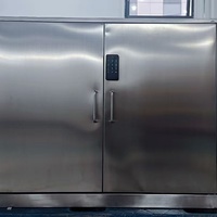 Armoire de rangement industrielle en acier à porte simple avec serrure à clé, assemblée, résistante à la rouille, compartiments personnalisables, pour salle blanche