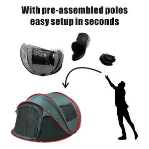 Tendance tente de camping automatique pop-up pour 3-4 personnes taille familiale tente portable pliante en tissu de nylon en aluminium pour une utilisation estivale - Product Image 6