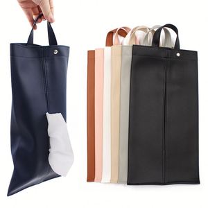 <b>Soft</b> <b>Box</b> Waterproof Pu Leather Pouch Hanging Tissue Napkin Bag for Car Backseat Headrest - Product Image 4