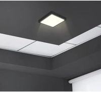 12W 18W 24W 40W 15x15 21X21 29X29 6500K Moderne LED Carré Noir Étanche Home Office Plafonnier Lumières