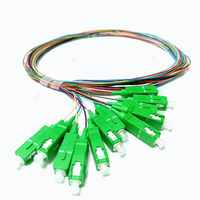 12 colores SC/APC/UPC fibra óptica colorida Pigtail LAZH Simplex modo único 0,9mm calidad precio de fábrica