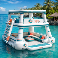 Plateforme flottante gonflable OEM pour bars, clubs de plage, hôtels, locations, événements et utilisation en extérieur