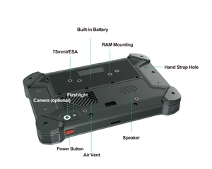 7 인치 IP67 안드로이드 12 퀄컴 쿼드 코어 2.0GHz 용량 성 스크린 견고한 산업용 태블릿 4G BT GPS 광업용 - Product Image 3