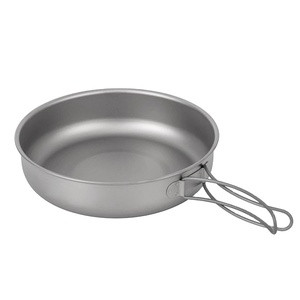 Poêle à frire en titane pur, batterie de cuisine à induction 1,6 L, légère, portable, pliable, multifonctionnelle, épaissie, <span class=keywords><strong>Qingtian</strong></span> - Product Image 1