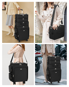 Relavel Trolley Plus Size Cosmetische Case Met 4 Lagen Make-Up Organizer Overmaat Make-Up Reistas Haarstylist Make-Up Hoesje - Product Image 6