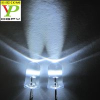 Precio barato Led diodo cálido 2800K 5mm luces DC 3V 20mA lente transparente redonda componentes electrónicos diodos emisores de luz bombillas