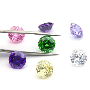 Modelos más vendidos, corte de loto, piedra CZ de color suelto, forma redonda verde, corte Rosa milenario, zirconia cúbica sintética - Product Image 1