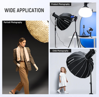 Boîte à lumière parabolique hexadécagonale NS85U 85cm à pliage rapide avec monture Bowens et sac d'accessoires pour éclairages de studio Aputure Godox série CB