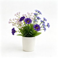 Zomerse realistische kunstzijde Morning Glory takjes trompetbloemen lichtgewicht DIY boeket vaas bureau thuis afstuderen