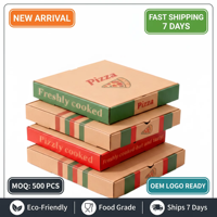 Boîte à pizza en carton ondulé gaufré biodégradable écologique personnalisée de haute qualité 6 7 8 12 pouces avec logo personnalisé pour l'emballage alimentaire