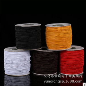 Beaded Elastic Rope 0.8-1.2mm Core Spun <b>Stretch</b> Cord For <b>Bracelet</b> Making Religious Retro Style White Red Brown Black Orange - Product Image 1