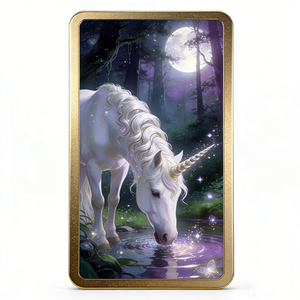 Custom Gold Plated Metal Unicorn Theme Bar Premium Durable Gift Craft