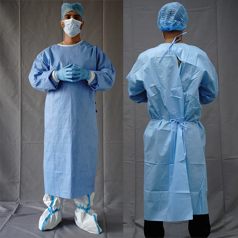 Robe d'isolement jetable personnalisée vêtements de protection médicale robes chirurgicales non tissées médicales robes isolées médicales