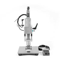 Machine de scellage pneumatique de type table en vente chaude pour flacons, ampoules, bouchons de flacons de réactifs en verre, couvercles en plastique, scelleuse de bouchons