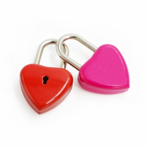 8018 Ổ Khóa Cung Cấp Kẽm Hợp Kim Tình Yêu Trái Tim Khóa Ổ Khóa Trái Tim Cho Đám Cưới Hành Lý - Product Image 1