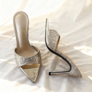 รองเท้าส้นสูงแบบมีสายรัดปลายแหลม รุ่น Miting Royal <span class=keywords><strong>Sister</strong></span> Style Mi A47 2026 คอลเลคชั่นฤดูร้อนใหม่ ส้นเข็มสูงพิเศษ ประดับคริสตัล วัสดุไฟเบอร์เนื้อละเอียด - Product Image 2