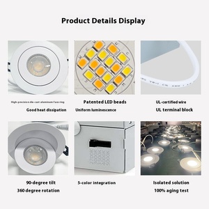 2025 vente en gros Anti-éblouissement rotatif 9w 12w Trimless Design projecteur réglable encastré Downlights <span class=keywords><strong>LED</strong></span> plafonnier - Product Image 2