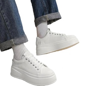 Zapatillas de tenis casuales de caña alta para hombre, primavera-otoño, tallas grandes, con suela gruesa, forro de malla, ligeras, con cordones, EVA, PU, sin cordones. - Product Image 1