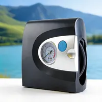 Portable 12V ABS Material Tire Inflator Air Pump Built-in Pressure Gauge Fast Inflate for Car SUV Motorcycle Tire Maintenance