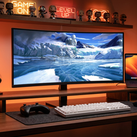 Moniteur de jeu incurvé 34 pouces 180 Hz pour simulateur de course, écran ultra-large pour configuration de cockpit de simulation de vol et de conduite