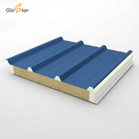 Panneaux muraux sandwich en laine de roche GLOSTAR ignifuges, insonorisants et écologiques de 50 mm, panneaux de toiture, panneaux pour salles blanches, design moderne